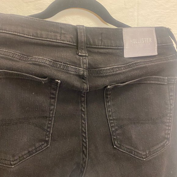 Unisex Hollister California ripped jeans, black, 32W 30L - Picture 3 of 3